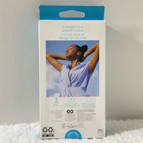 Gillette Venus Smooth Doux Women's 3 Blade Razor 1 Handle 1 Cartridge - Picture 2 of 2